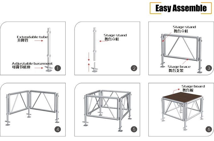 Concert Stage Equipment Aluminum Stage Portable Mobile Stage